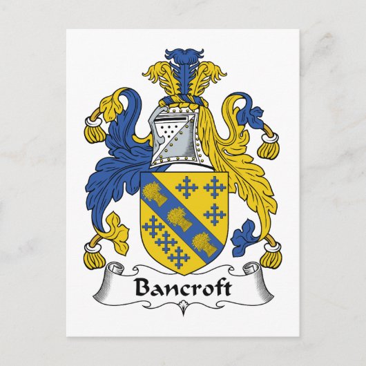 Bancroft Family Crest Briefkaart (Voorkant)
