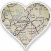 Bancroft Ontario  kaart Sticker (Voorkant)