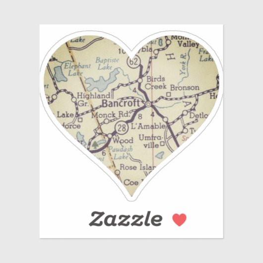 Bancroft Ontario  kaart Sticker (Vel)