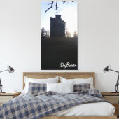 Bancroft torens bij zonsondergang canvas afdruk (Insitu (Slaapkamer))