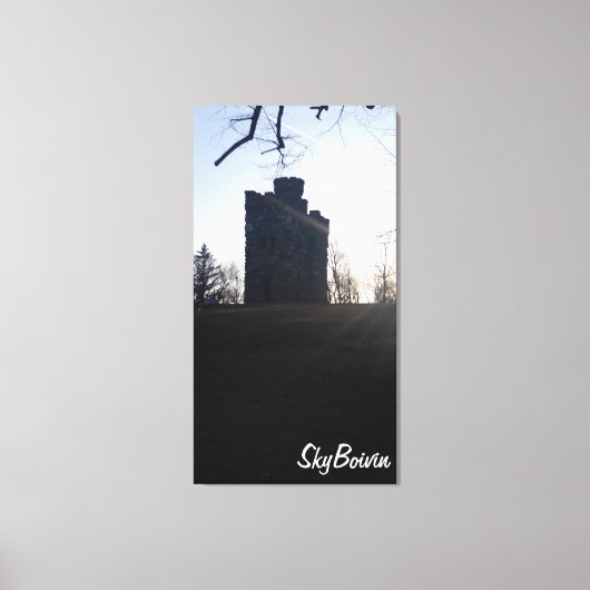 Bancroft torens bij zonsondergang canvas afdruk (Voorkant)