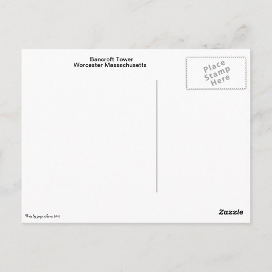 Bancroft Tower Briefkaart (Achterkant)