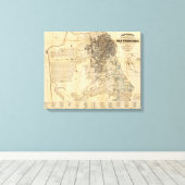 Bancroft's officiële gids van San Francisco Canvas Afdruk (Insitu (Houten vloer))