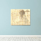 Bancroft's officiële gids van San Francisco Canvas Afdruk (Insitu (Houten vloer))