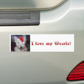 Band 004, ik hou van mijn Westie! Bumpersticker (Op auto)