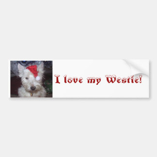 Band 004, ik hou van mijn Westie! Bumpersticker