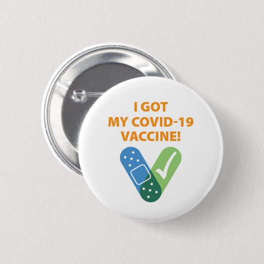 Band Aid Check I's Vaccine Button (Voorkant /achterkant)