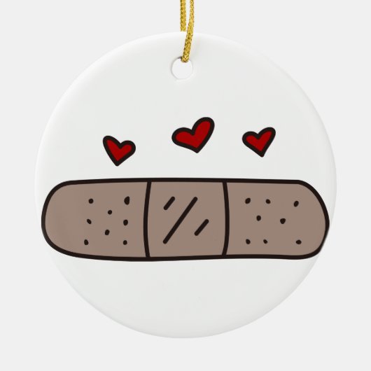 Band Aid Keramisch Ornament (Voorkant)