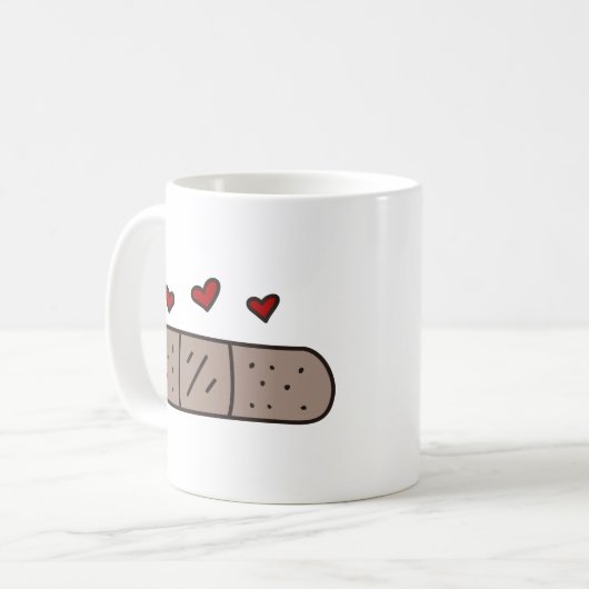 Band Aid Koffiemok (Voorkant links)