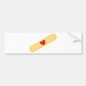 Band-Aid met een rood hart Bumpersticker (Voorkant)