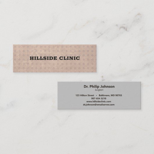 Band Aid Mini Visitekaartje (Voorkant / Achterkant)