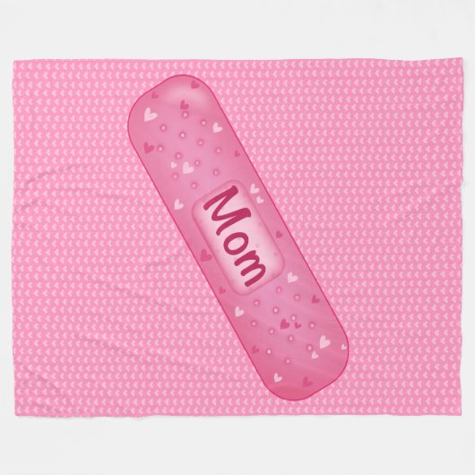  band-aid mom fleece deken (Voorkant (Horizontaal))