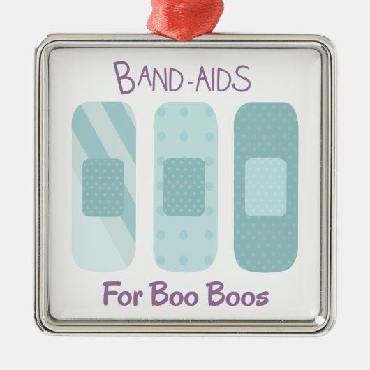 Band-aids voor BOO Boos Metalen Ornament (Voorkant)