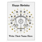 Band Astrology Sign Birthday Kaart sep 23-okt. 22 (Voorkant)