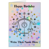 Band Astrology Sign Birthday Kaart sep 23-okt. 22 (Voorkant)