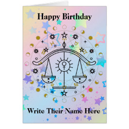 Band Astrology Sign Birthday Kaart sep 23-okt. 22