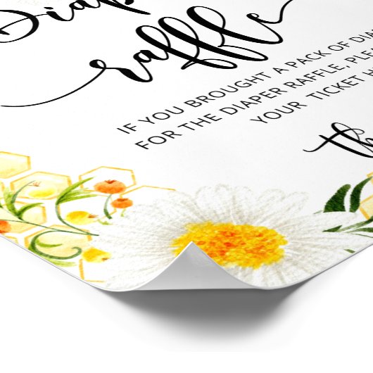 Band baby shower bijentapijt poster (Hoek)