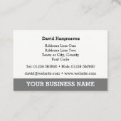 Band-, band- en uitlaatfitters met oprolkaart. visitekaartje (Achterkant)