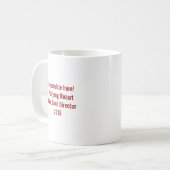 Band blijft kalm houden - Pas het aan! Koffiemok (Voorkant links)