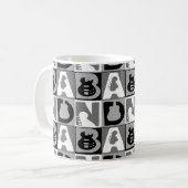 Band Blokken Blauw Koffiemok (Voorkant links)