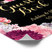 Band Burgundy Floral Stripes Poster (Hoek)