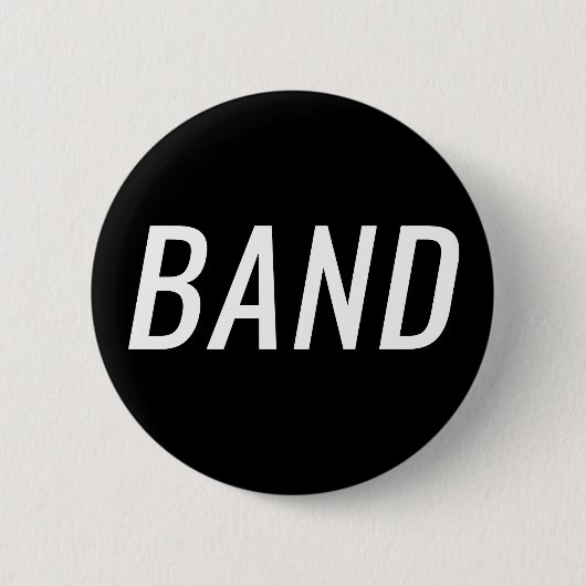 BAND-Button voor generieke ondersteuning van muzie Ronde Button 5,7 Cm (Voorkant)