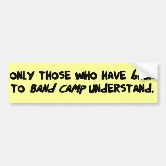Band Camp Bumpersticker (Voorkant)