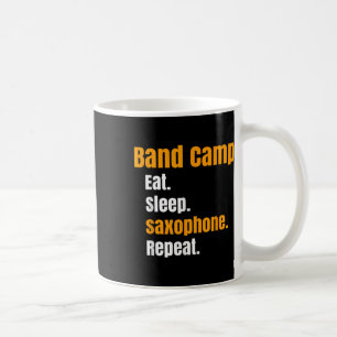 Band Camp Eat Sleep Saxophone Herhaal de zomer Koffiemok
