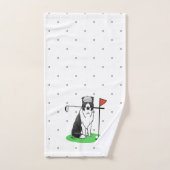 Band Collie Dog Golf (zwart-wit) Bad Handdoek (Handdoek)