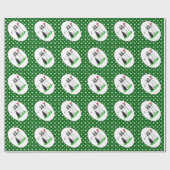 Band Collie Dog Golf (zwart-wit) Cadeaupapier (Vlak)