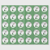 Band Collie Dog Golf (zwart-wit) Cadeaupapier (Vlak)