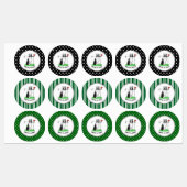 Band Collie Dog Golf (zwart-wit) Labels (Vel)