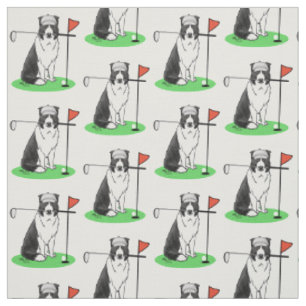 Band Collie Dog Golf (zwart-wit) Stof