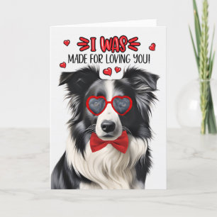 Band Collie Dog maakte voor het houden van U Valen Feestdagen Kaart