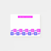 Band Collie Dog & Paw Hot Pink & Blue Post-it® Notes (Voorkant)