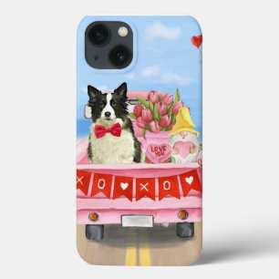 Band Collie Dog Valentijnsdag Truck Hearts Case-Mate iPhone Case