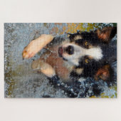 Band Collie Dogs. Jigzaag Puzzle Legpuzzel (Horizontaal)