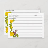 Band Collie, Gele rozen Recipe Kaart (Voorkant / Achterkant)