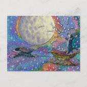 Band Collie hond die botten naar de wereld gooit Briefkaart (Voorkant)