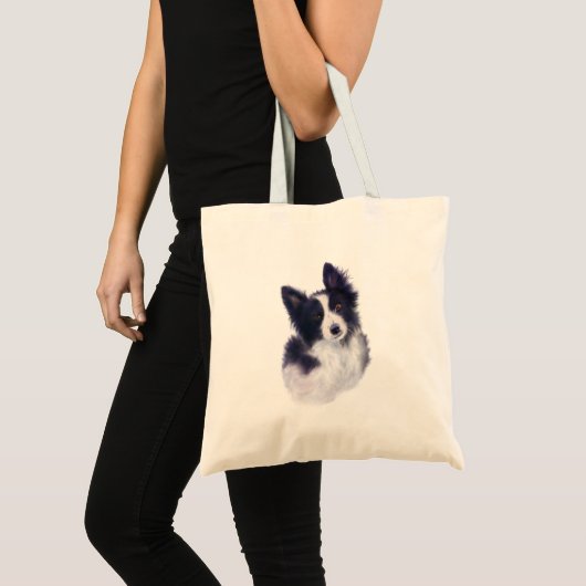 Band Collie hond op een canvas tas (Voorkant (product))