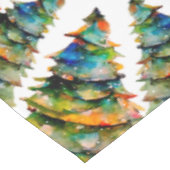 Band-collie in wintersneeuwbos kerstboom tafelkleed (Gekanteld)