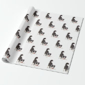 Band Collie op White Cadeaupapier (Uitgerold)