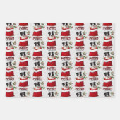 Band Collie Puppy in Holiday Gift Bag Inpakpapier Vel (Voorkant 2)
