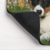 Band Collie Puppy met Leaf in Mouth Muismat (Hoek)