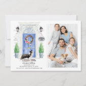 Band Collie Vooraan Foto Bewegingsaankondiging Kaart (Voorkant)