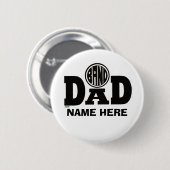 BAND DAD (DOUANE) RONDE BUTTON 5,7 CM (Voorkant /achterkant)