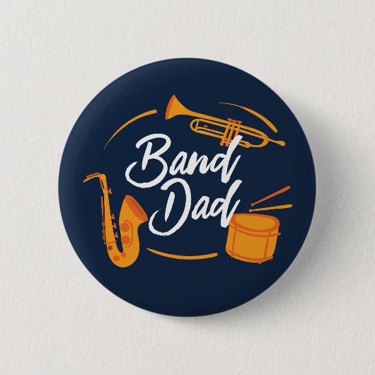 Band Dad Funny School Marching Band Ronde Button 5,7 Cm (Voorkant)