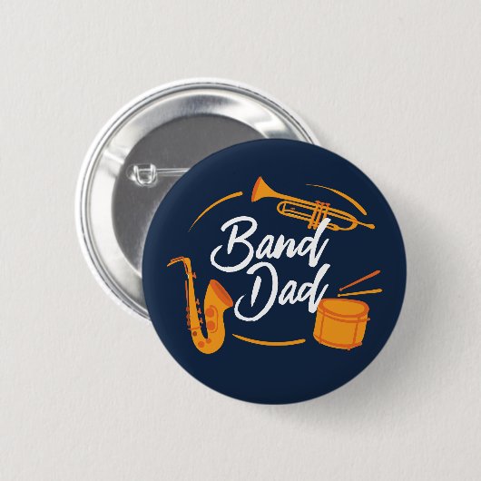 Band Dad Funny School Marching Band Ronde Button 5,7 Cm (Voorkant /achterkant)