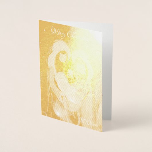 Band dat je een heel prettig kerstfeest hebt! folie kaarten (Voorkant)