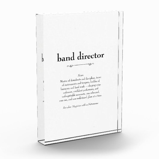 Band Director Definitie Bedankt Gift Fotoblokken (Links)